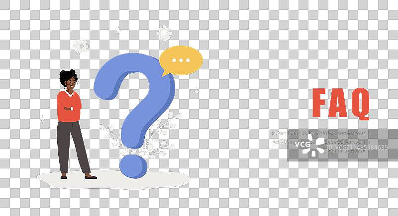 常见问题解答概念非洲女人图片素材