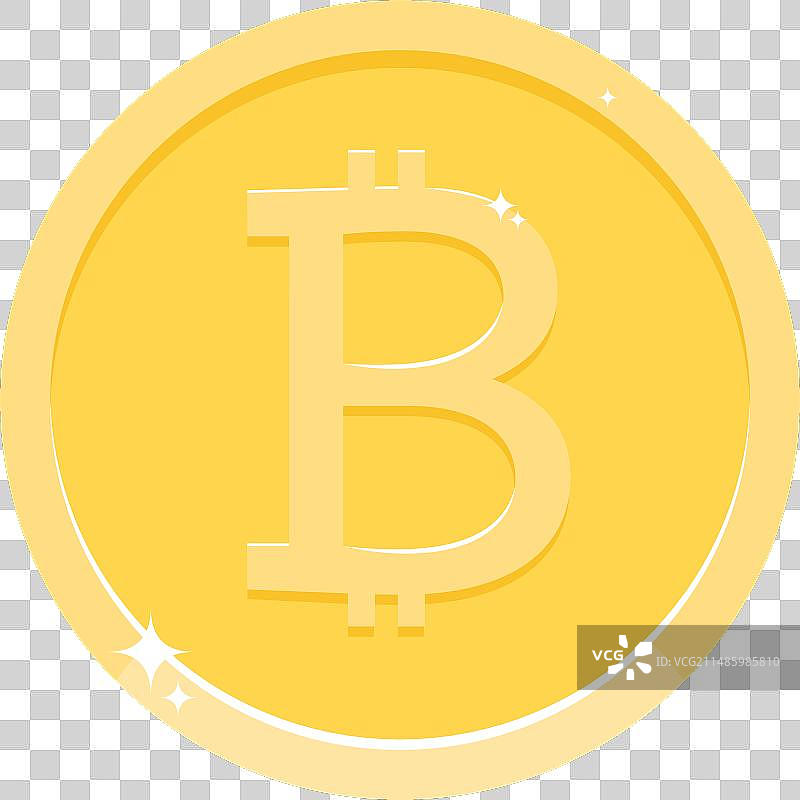 金色闪亮圆形比特币图片素材