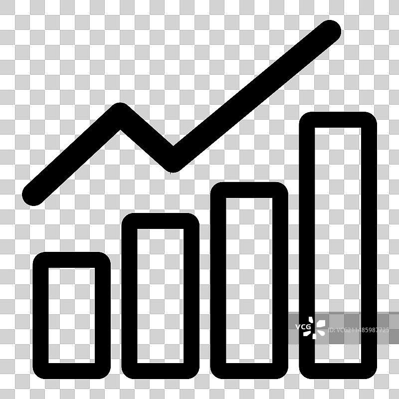 交易折线图扁平图标图片素材