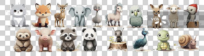 异想天开的动物宝宝合集图片素材