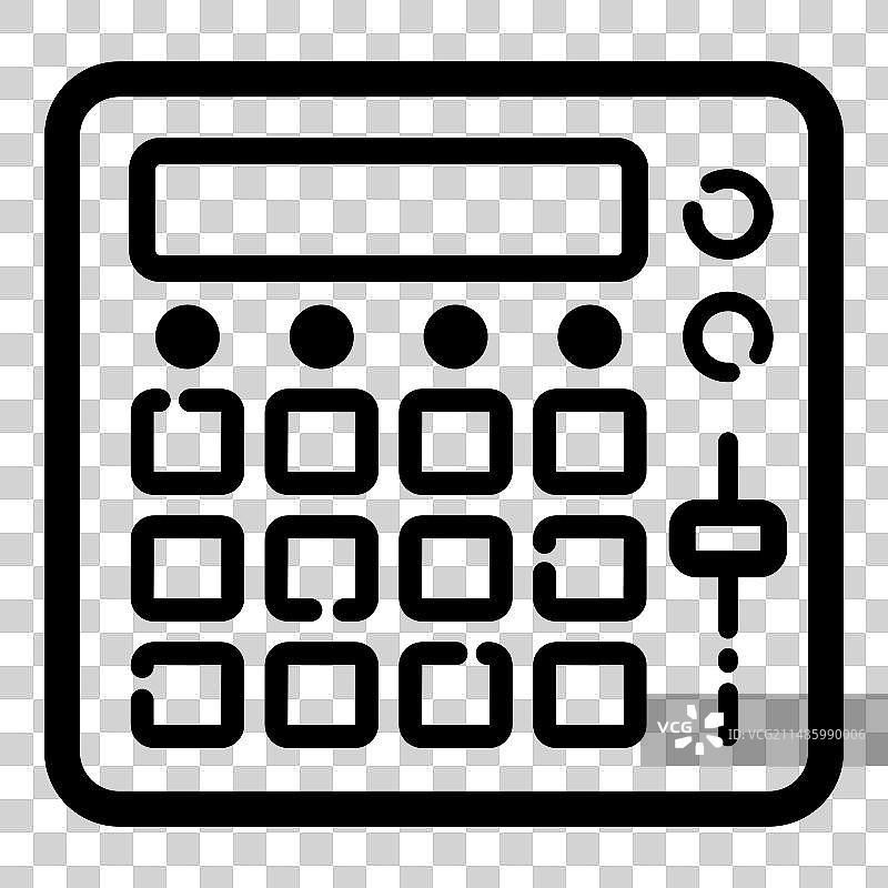 MIDI鼓垫扁平风格图标图片素材