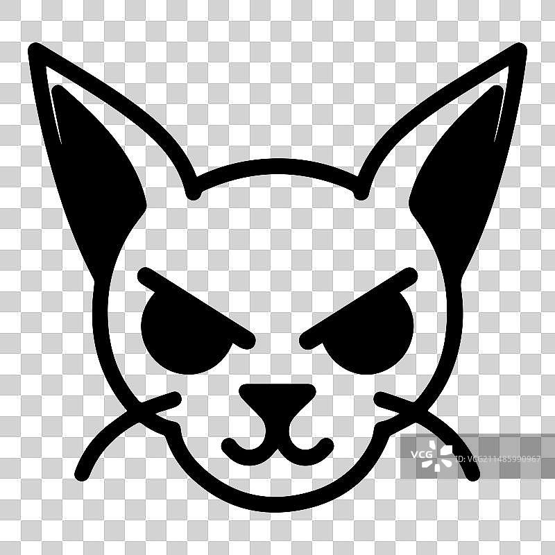 白色背景上的暹罗猫扁平风格图标图片素材