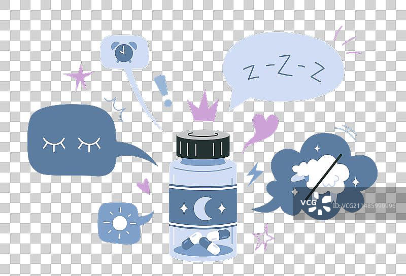 褪黑素安眠药片图片素材