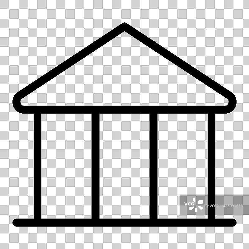 白色背景上的银行扁平图标图片素材