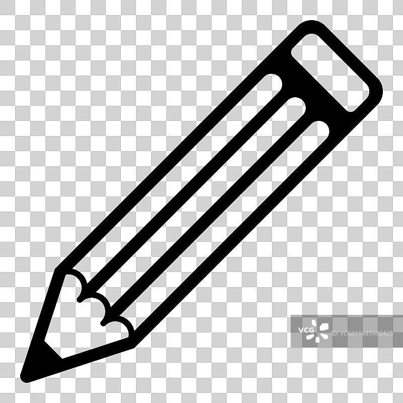 白色背景上的扁平风铅笔图标图片素材