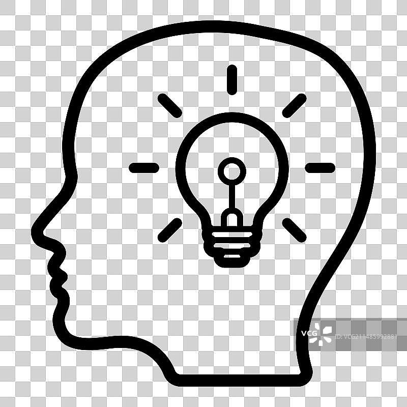 白色背景上的智力理念扁平图标图片素材