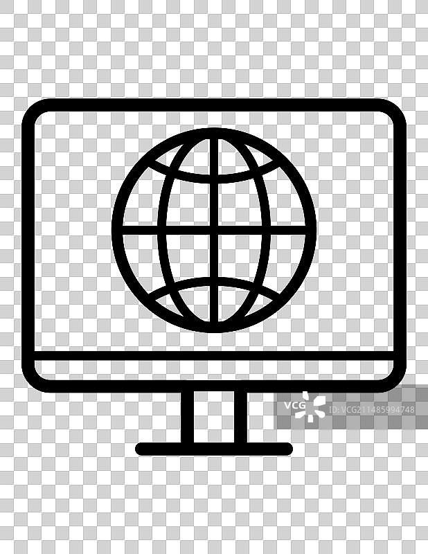 白色背景上的互联网扁平图标图片素材