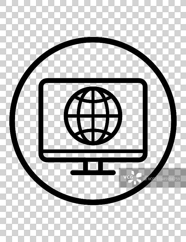 白色背景上的互联网扁平图标图片素材