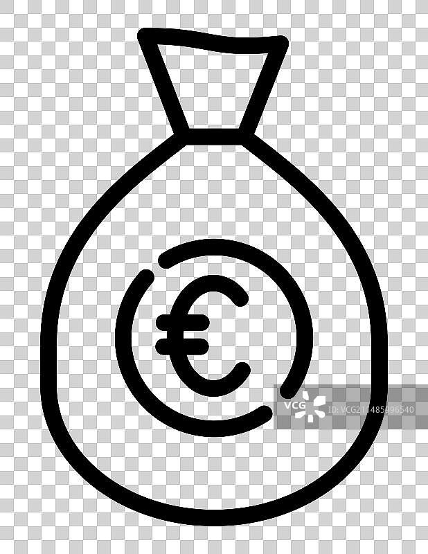 白色背景上的扁平风钱包图标图片素材