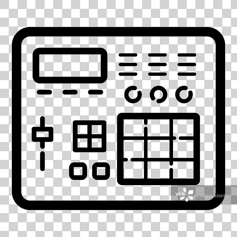 白色背景上的鼓机扁平图标图片素材