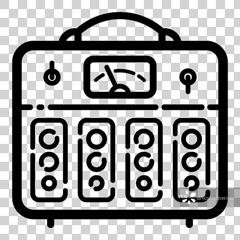 白色背景上的调音台放大器扁平图标图片素材