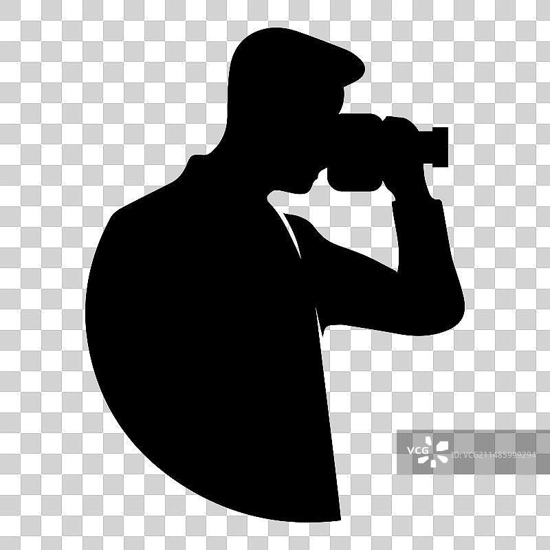 白色背景上的扁平摄影图标图片素材