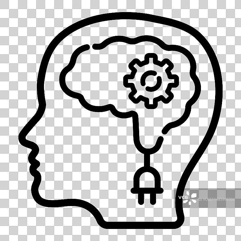 白色背景上的智力扁平图标图片素材