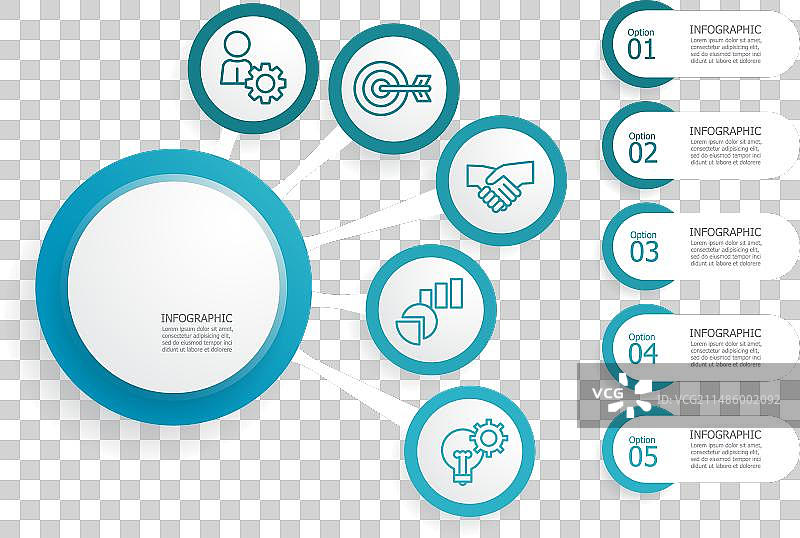 圆形阶梯时间轴信息图报告元素图片素材