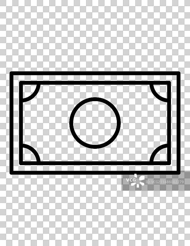 白色背景上的美元扁平图标图片素材