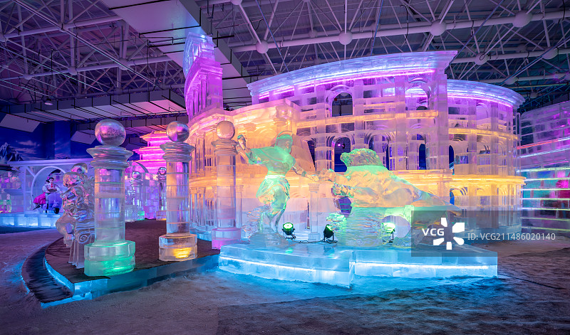 太阳岛冰雪艺术馆~罗马竞技场图片素材