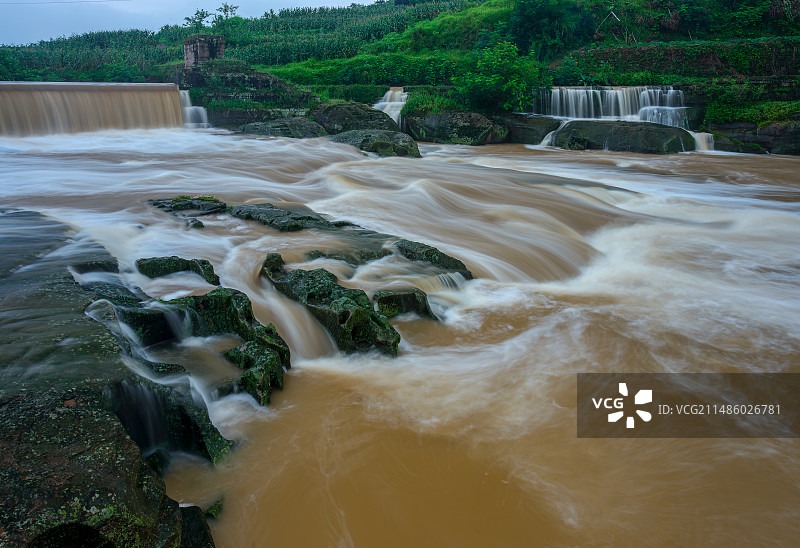 璧北河夏日急流图片素材