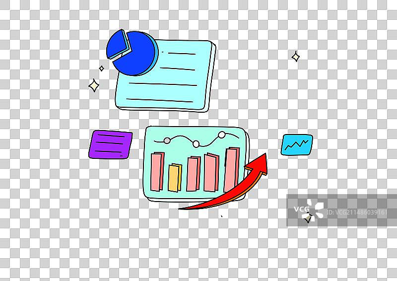 黑色背景下的商业图表特写镜头图片素材