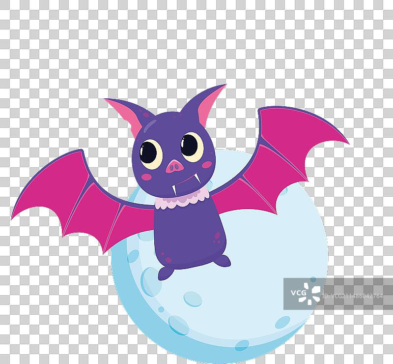 卡通蝙蝠背景图片素材