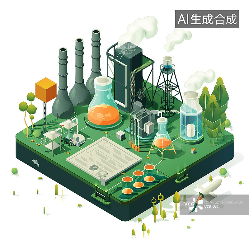 【AI数字艺术】计算机设备创意插图图片素材