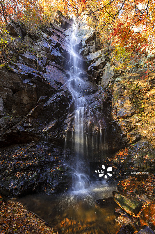 辽宁本溪大石湖飞龙瀑图片素材