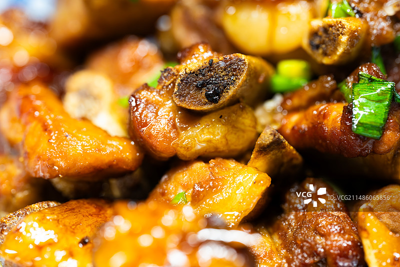 红烧排骨特写图片素材