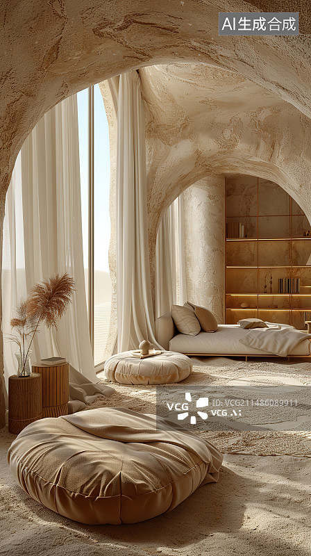 【AI数字艺术】豪华酒店室内空间图片素材