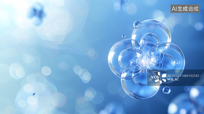 【AI数字艺术】医美生物科技美容护肤概念图片素材