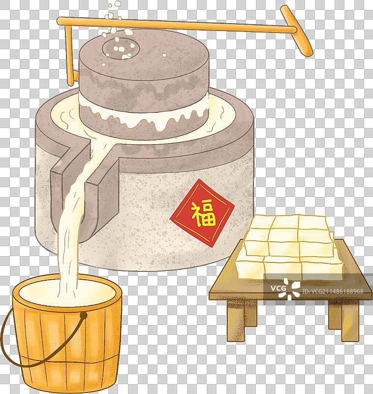 豆腐石磨元素图片素材