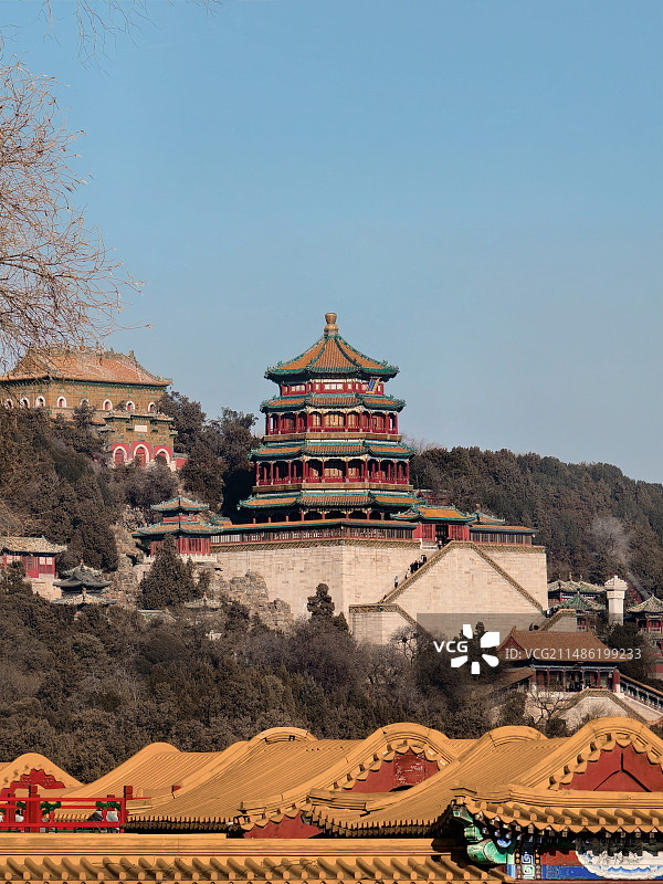 冬日佛香阁图片素材