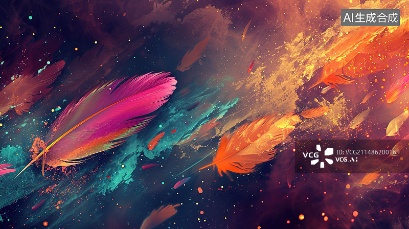【AI数字艺术】鱼儿在鱼缸里游泳的特写镜头图片素材