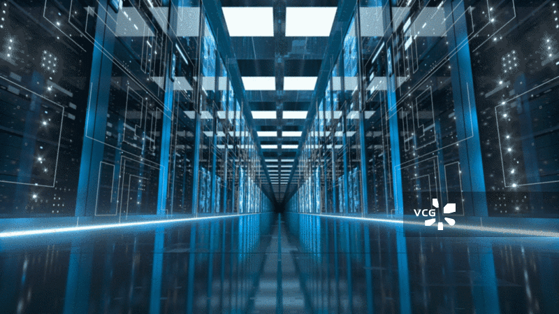 科技感数据库机房中心3D渲染图片素材