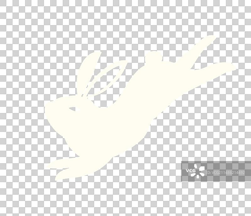 白色的卡通兔子动物元素图片素材