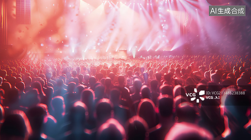 【AI数字艺术】户外音乐节现场航拍图片素材