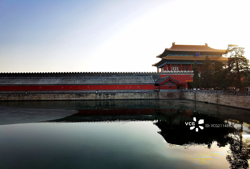 故宫博物院风光系列之神武门落日（北京）图片素材