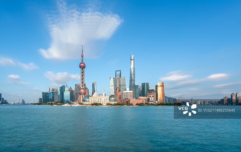 上海外滩陆家嘴风光全貌图片素材