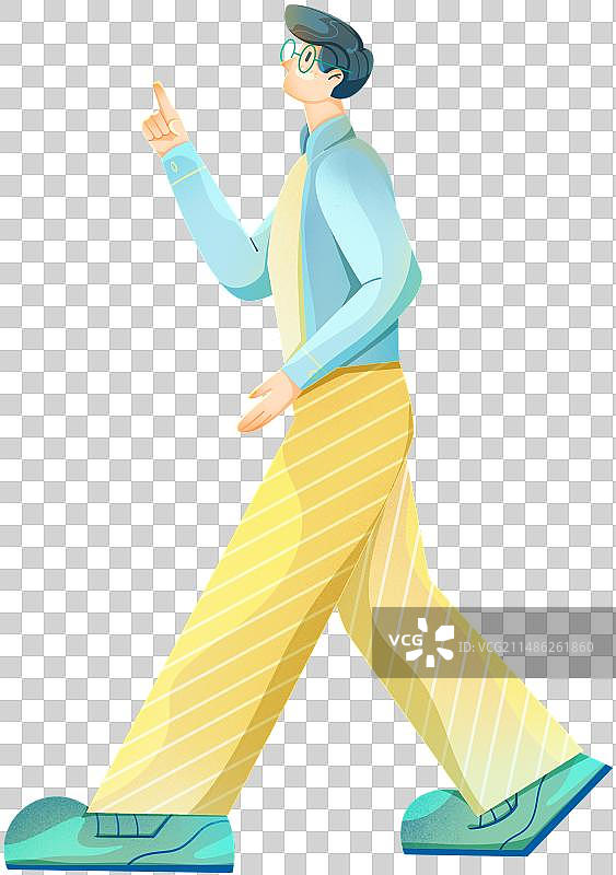 走路询问的商务男人图片素材