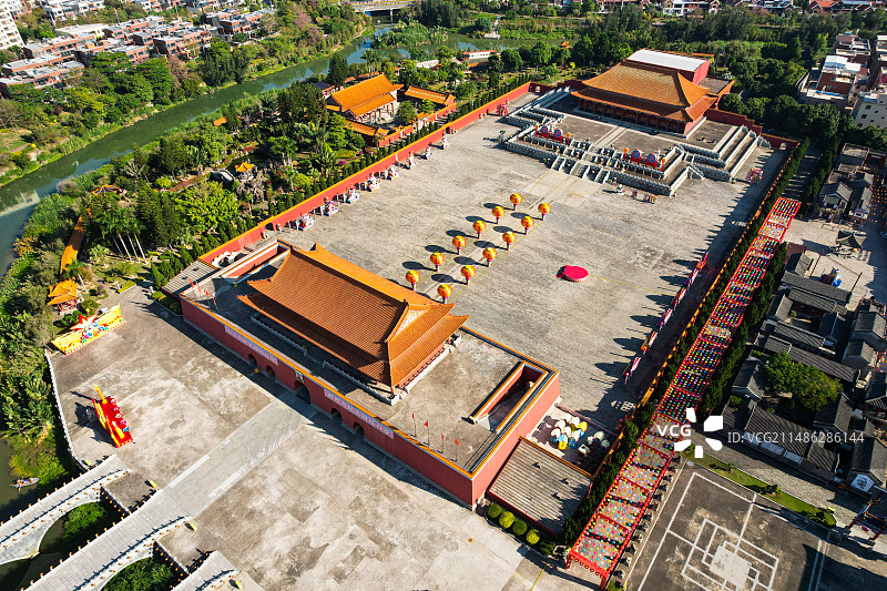 航拍厦门同安影视城建筑景观图片素材