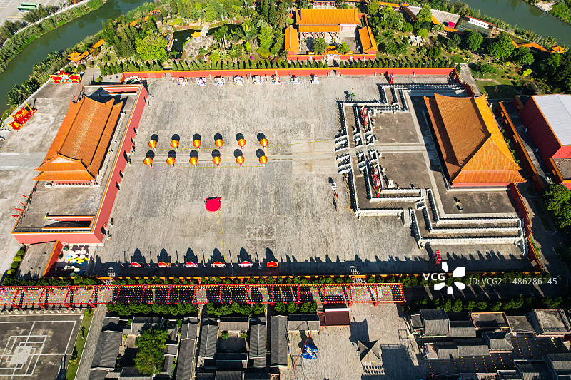 航拍厦门同安影视城建筑景观图片素材