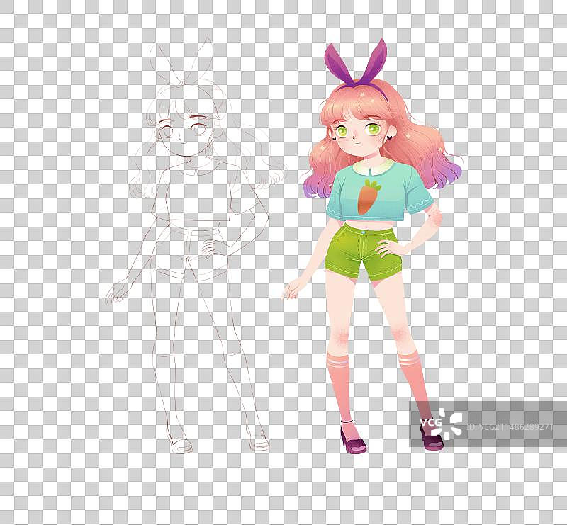 兔子 多巴胺 兔女郎 少女 立绘图片素材