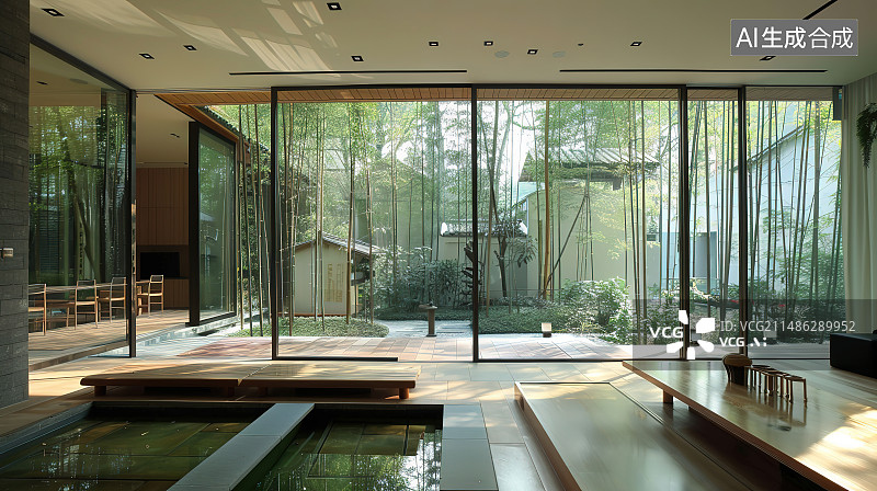 【AI数字艺术】豪华酒店室内空间图片素材