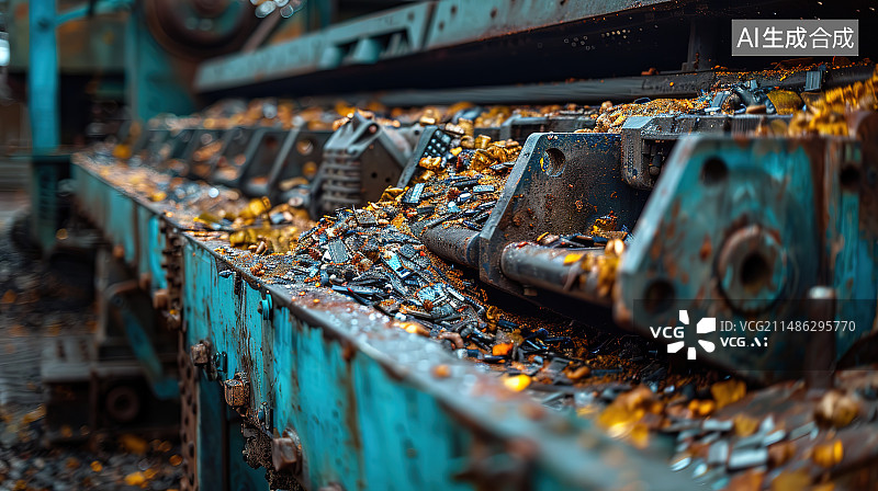 【AI数字艺术】生锈的金属特写镜头图片素材