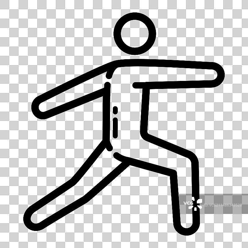 健身人物扁平图标图片素材