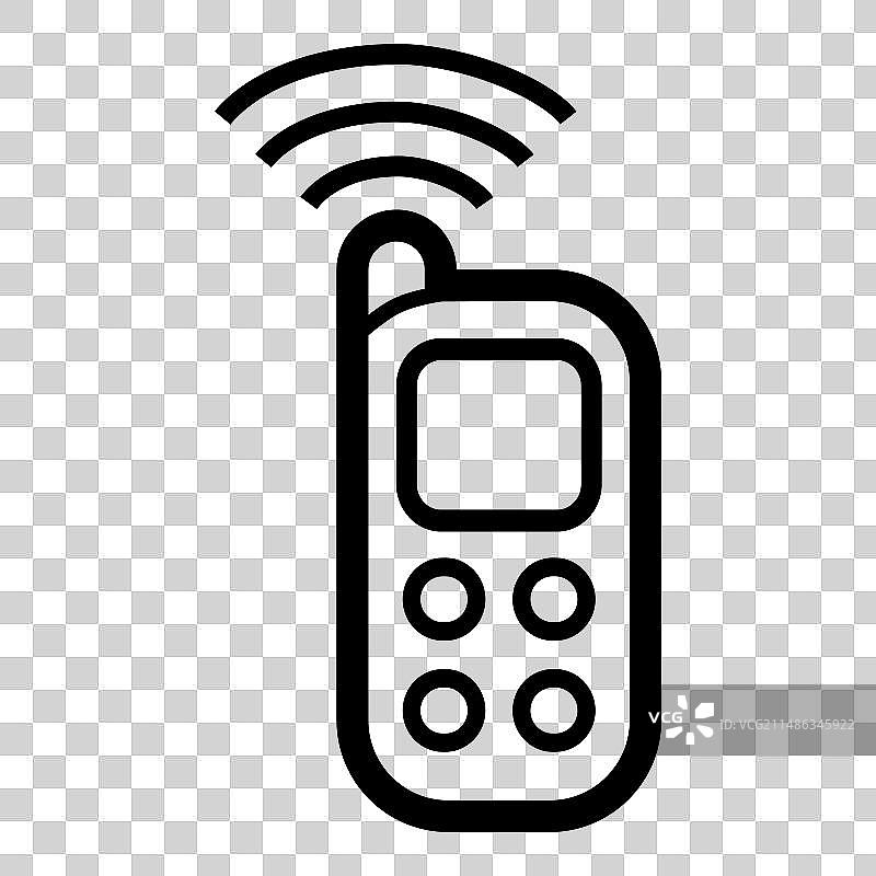 白色背景的钥匙链闹钟扁平图标图片素材