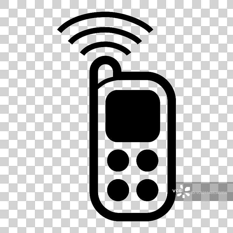 白色背景的钥匙链闹钟扁平图标图片素材