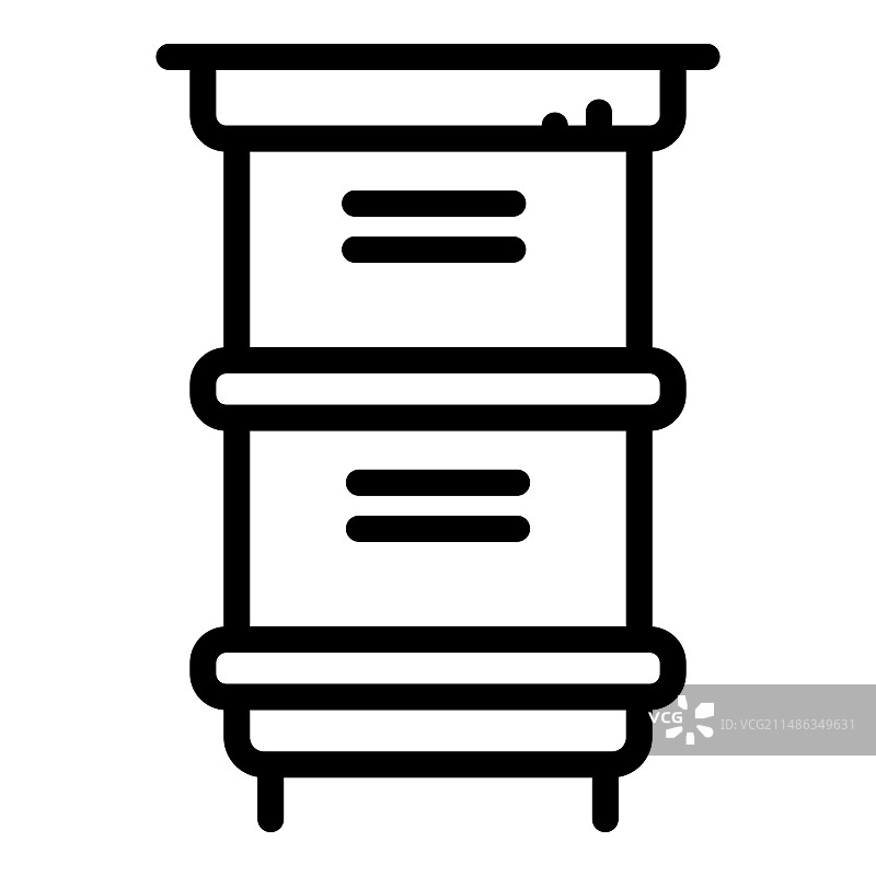 白色背景上的蜂箱扁平图标图片素材