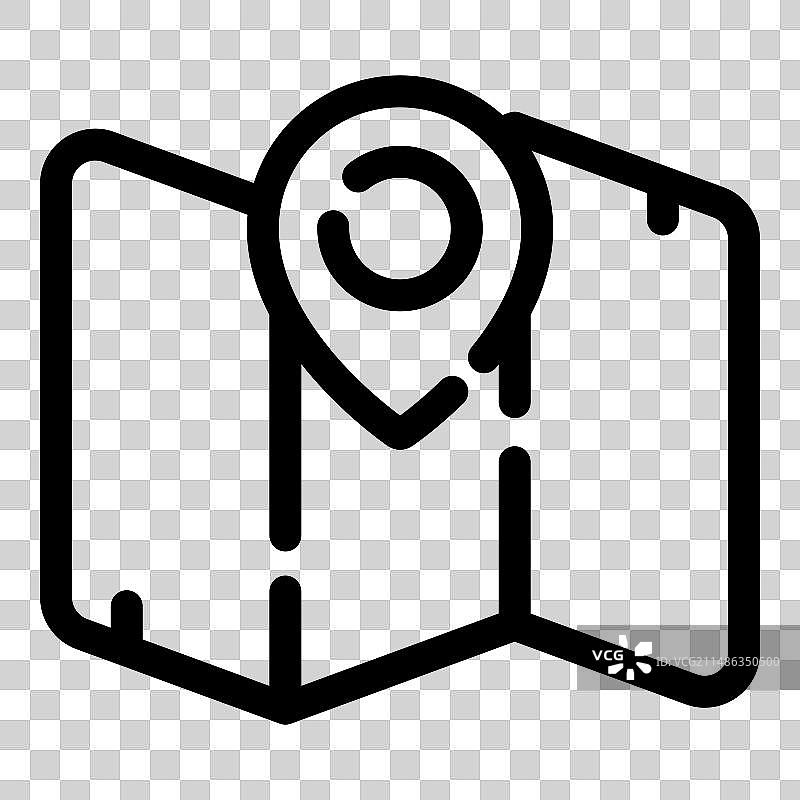 白色背景上的地图扁平图标图片素材