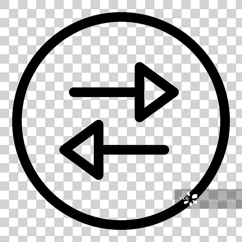 在白色背景上隔离的交换扁平图标图片素材