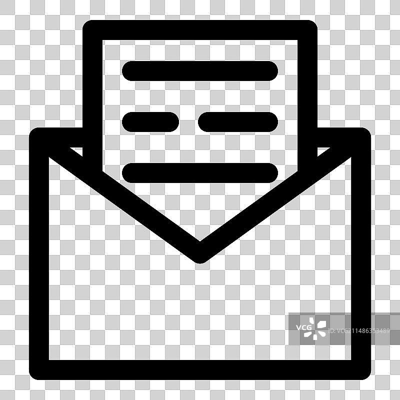 字母扁平图标，白色背景上隔离图片素材