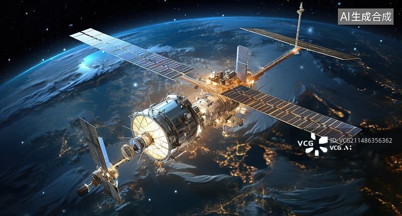 【AI数字艺术】航拍视角下的城市夜景图片素材